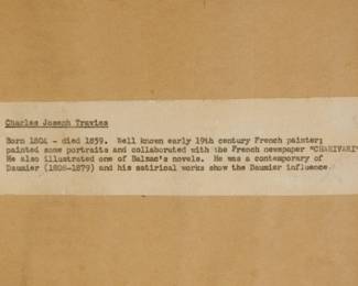 Back details of Satirical print "La Boite aux Lettres" by Charles-Joseph Traviès de Villers printed by Chez Aubert dal. Vero-Dodat