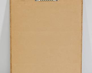 Back view of  fFramed print of Natchez House drawing with title and artist signature.