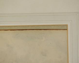 Top right detail of watercolor, "The Devon and Somerset Staghounds - Cloutsham Bull Neighbourhood, Exmoor" by William Barnes Wollen