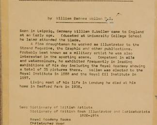 Back detail of watercolor, "The Devon and Somerset Staghounds - Cloutsham Bull Neighbourhood, Exmoor" by William Barnes Wollen
