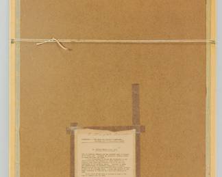 Back view of watercolor, "The Devon and Somerset Staghounds - Cloutsham Bull Neighbourhood, Exmoor" by William Barnes Wollen