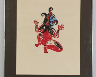 "Fire Dancer" editioned serigraph print, 289/800, 1978