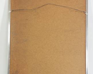 Back detail of "Fire Dancer" editioned serigraph print, 289/800, 1978