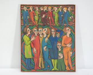 Painting by Barbara Schrenzel, titled “The Story”