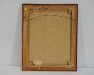 Back view of painting by Barbara Schrenzel, titled “The Story”