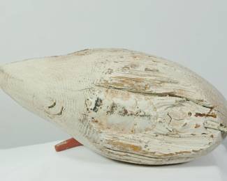 Bottom of the second antique carved goose decoy