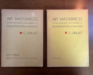 "Art Masterpieces of the 1933 Worlds Fair, Exhibited at the Art Institute of Chicago" by C.J. Bulliet, Volume One and Two. Published by The Chicago Daily News in 1933.