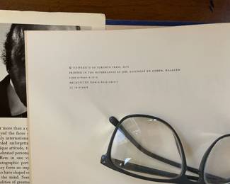 Copyright page of "Faces of our Time" by Karsh. Published by University of Toronto Press, 1971. Printed in The Netherlands.