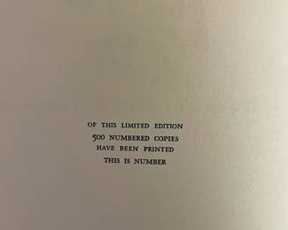 Copyright page of 1940 A.D. Cartoons by Vaughn Shoemaker. Copyright 1941. Limited Edition.