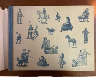 Interior cover of "Currier and Ives America", edited by Colin Simkin. Crown publishers, Inc. New York in 1952