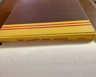 Book cover without dust jacket of "They Laughed When I Sat Down: A History of Advertising in Words and Pictures" by Frank Rowsome, Jr. Published by Bonanza Books, a division of Crown Publishers Inc. in 1959.