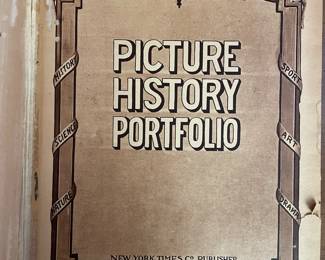 Title page of "Picture History Portfolio" book. Published by New York Times Co. in 1923