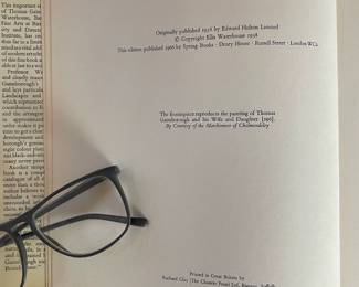 Copyright page of "Gainsborough" monograph by Ellis Waterhouse. Published by Edward Hulton Limited in 1958