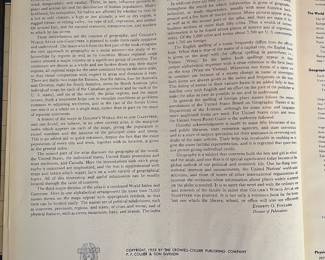 Preface page of "Collier's New World Atlas and Gazetteer" Published by the Crowell-Collier Publishing Company in 1953.