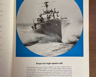 Inside page of "Jane's Fighting Ships: 1967-1968". Published by Korody Marine Corporation. Maybach Mercedes-Benz.