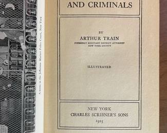 Cover page of "Courts and Criminals" by Arthur Train. Published by Charles Scribner's Sons, New York in 1925.