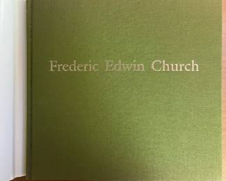 Cover with dust cover removed of "Frederic Edwin Church" monograph edited by Ellen Hirzy. Co-published by National Gallery of Art and Smithsonian Institute in 1989. Prepared in connection with an exhibition at the National Gallery of Art from Oct. 8, 1989 to Jan. 28, 1990.