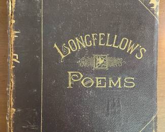 "Longfellow's Poems: Volume I" by Henry Wadsworth Longfellow. Published by The Riverside Press, Cambridge, Mass. in 1880. Printed by H.O. Hougton & Co.