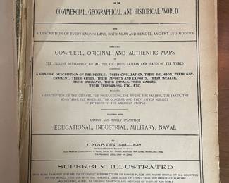 Title page of  "Monarch Standard Atlas and Illustrated World" by J. Martin Miller. Published by Monarch Book Company, Chicago, Ill. in 1906