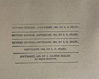 Copyright page of  "Monarch Standard Atlas and Illustrated World" by J. Martin Miller. Published by Monarch Book Company, Chicago, Ill. in 1906