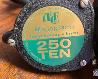 Detail of Abercrombie & Fitch (A&F) Monogram 250 Ten salt water reel