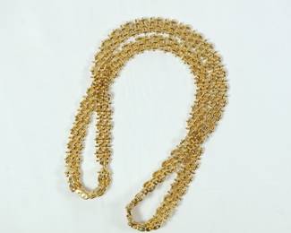 Unique gold chain link necklace