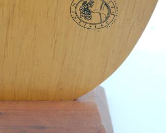 Detail of Levenger label on Levenger Lap Desk, patent pending