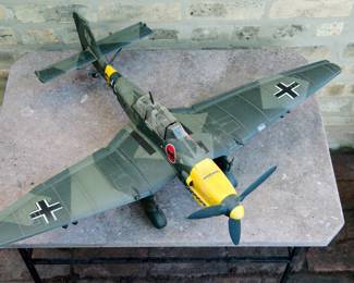 Top view of WWII German Stuka model aircraft