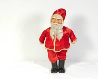 Detail of 1920s or 1930s Santa Figurine, giving side-eye