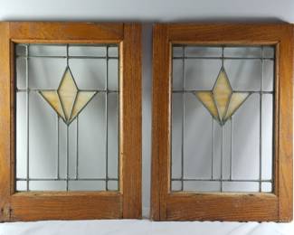 Wood framed tulip windows, measuring 13" wide x 18" high
