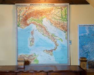 Vintage map of Italy labelled APENNINEN-HALBINSEL meaning Apennine Mountains