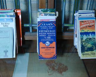 Just a sample of the extensive collection of vintage advertising maps and other travel ephemera!