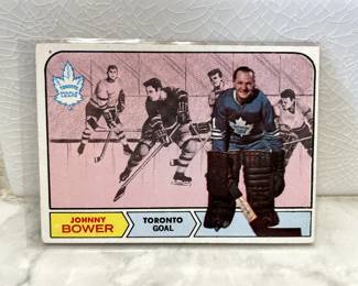 Hockey card from 1969-1970: Johnny Bower, Toronto Goal