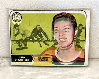 Hockey card from 1969-1970: Fred Stanfield, Boston Forward