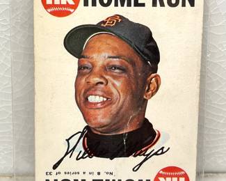 Baseball cards from 1967-1970: Willie Mays signed Home Run card, No. 8 in a series of 33