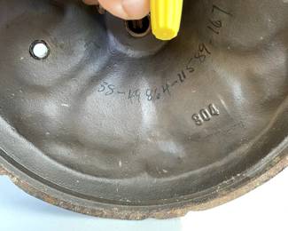 Underside detail of antique lamp base No. 2