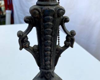 Detail of body of antique lamp base No. 4