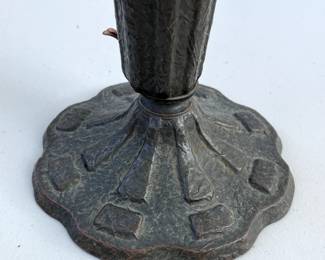 Detail of base of antique Classique Company lamp base No. 5