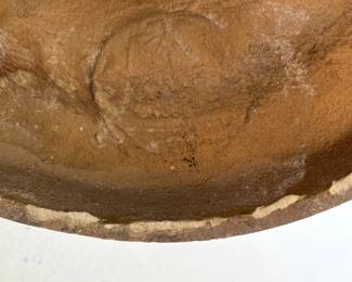 Underside detail of antique lamp base No. 8, Salem Brothers