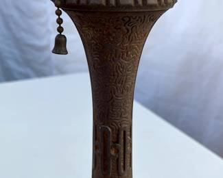 Body detail of antique lamp base No. 9