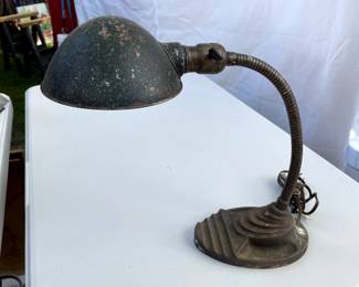 Antique Art Deco Eagle goose neck desk lamp