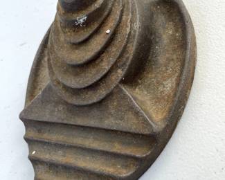 Detail of antique Art Deco Eagle goose neck desk lamp