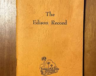 "The Edison Record" booklet Thomas A. Edison, Winter Home, Fort Myers, FL 