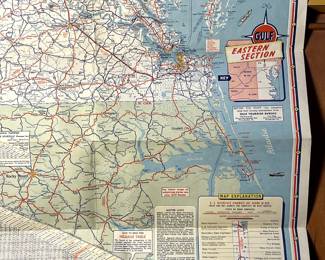 Inside of "Gulf" Delaware, Maryland, Virginia, West Virginia Info-Map"