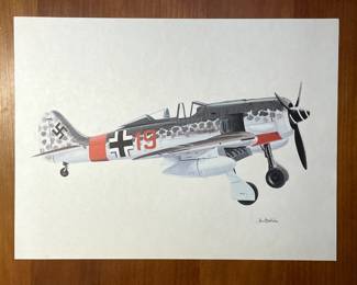 1979 Time Life WWII fighter plane print by John Batchelor: 4/5
