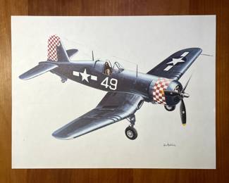 1979 Time Life WWII fighter plane print by John Batchelor: 1/5