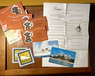 Vintage cruise travel ephemera