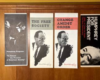 Vintage political ephemera from 1968: Herbert Humphrey for President 