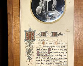 Benediction of "Blessing"  from Pope Pius XII