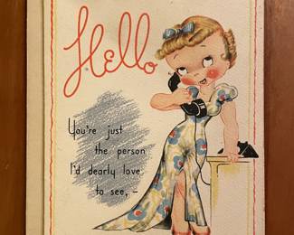 A small sample of the hundreds of postcards: "Hello, You're just the person I'd dearly love to see, -"